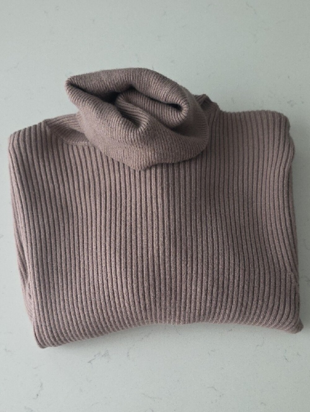 Zara Ribbed Turtleneck Crop Sweater - Mauve Pink - Picture 12 of 13